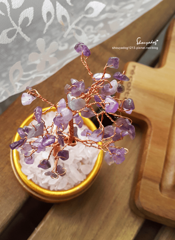 【財神小舖】含開光的招財小物 精巧水晶發財樹