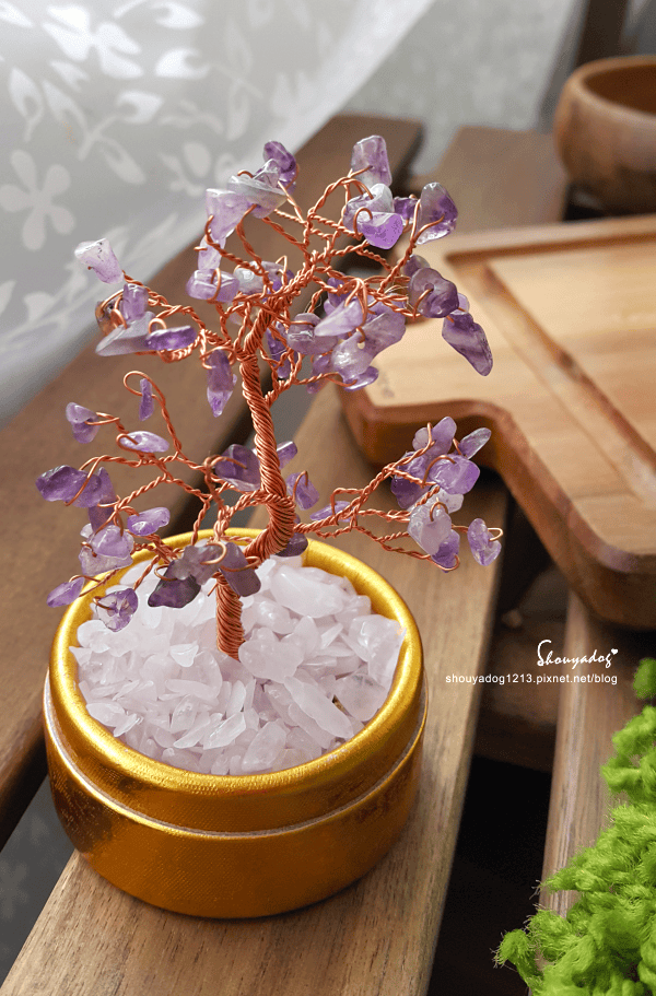 【財神小舖】含開光的招財小物 精巧水晶發財樹