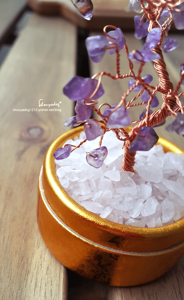 【財神小舖】含開光的招財小物 精巧水晶發財樹