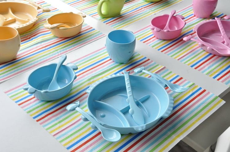 【生活用品】快樂海洋派對 兒童餐具禮盒七件組 Happy ocean party gift kit QQ杯 食器界的不塑之客 Cornflower 無毒玉米食器 MIT台灣製造