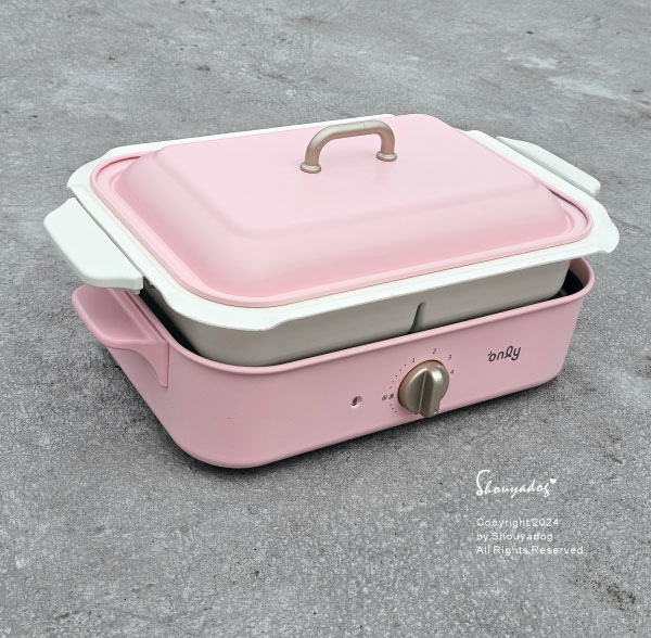 【廚房家電】only多功能不沾復古電烤盤赫本粉