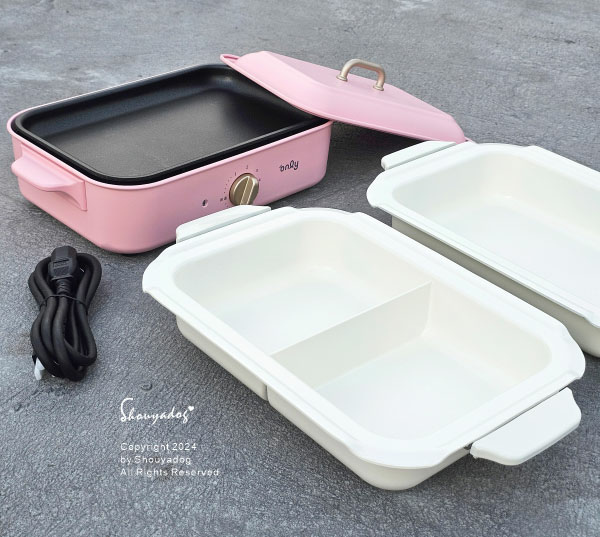 【廚房家電】only多功能不沾復古電烤盤赫本粉