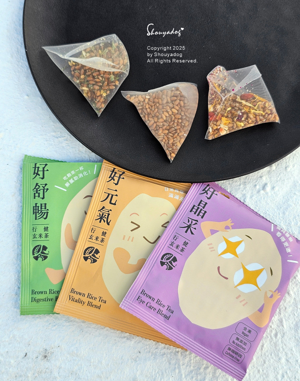 行健有機夢想村 無麩質純米蛋捲 無咖啡因玄米茶 好晶采 好舒