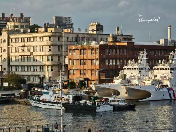 基隆中華郵輪文旅-海洋廣場海景房窗外景色-船
