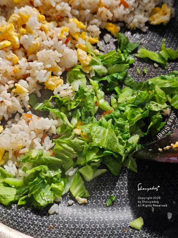 清爽系年味料理：加入大量碎芥菜的質感炒飯