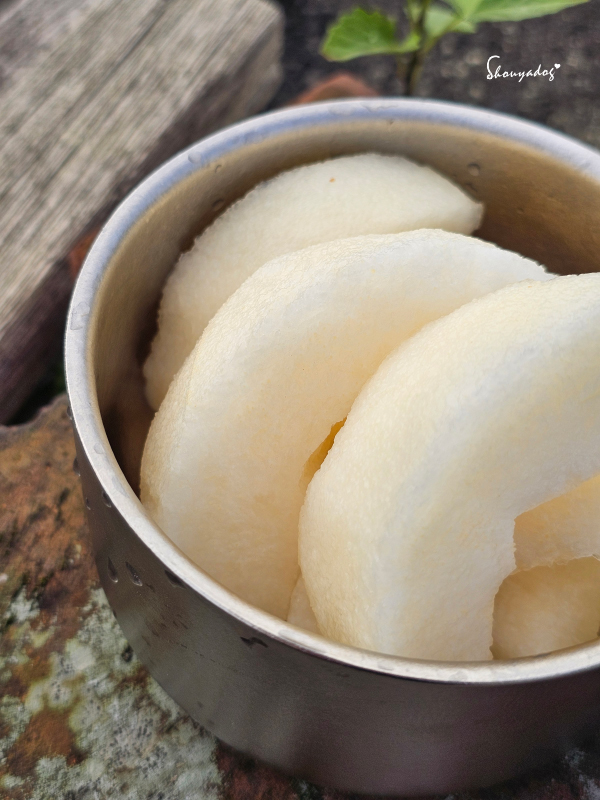 切好的韓國梨特寫