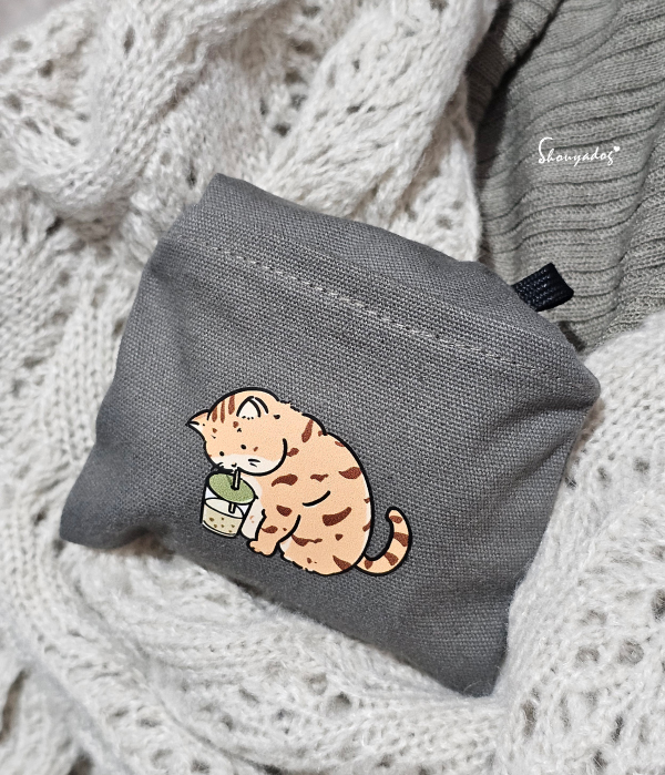 環保飲料提袋包覆款-可愛摺疊小掛飾-收起來的樣子