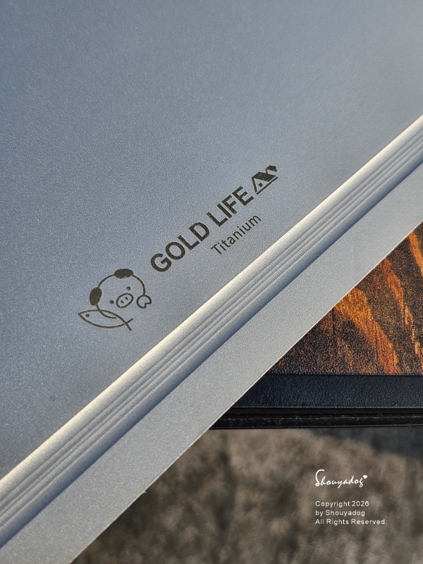 GOLD-LIFE鈦境雙面純鈦砧板-霧面的設計