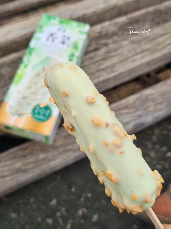 全家限定-杜老爺香菜白巧雪脆雪糕-評價-實測-用料實在