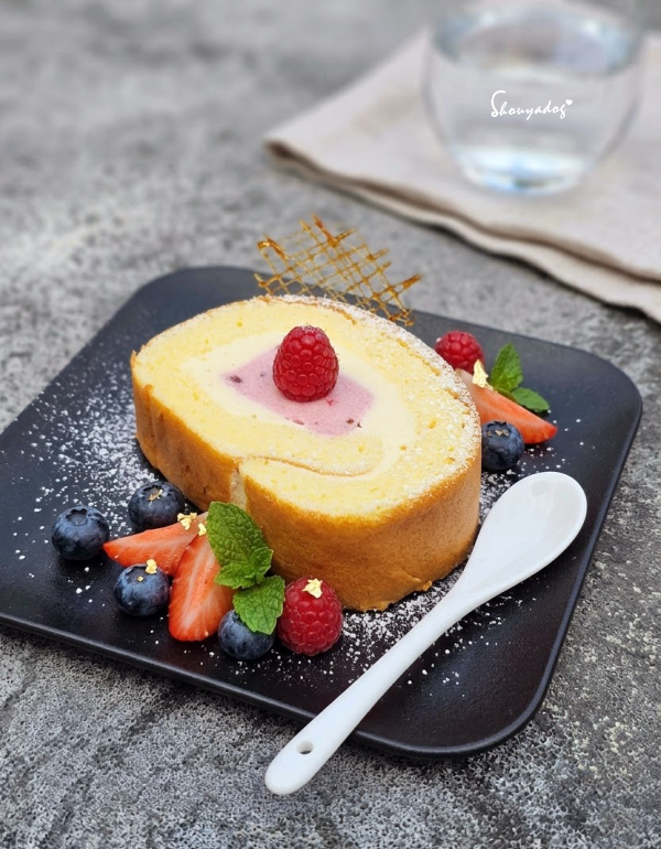 陽光下午茶野餐-順成蛋糕奶凍捲-天台居家生活美學-擺盤