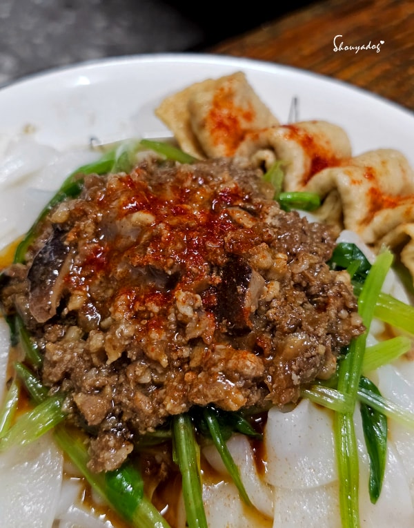 栗園米食-國宴粄條-古早味肉燥粄條-菠菜