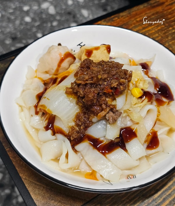 栗園米食-國宴粄條-干貝XO辣醬粄條-白菜