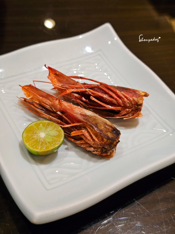 信義區日本料理推薦-心月懷石澎湃季節生魚片盛合-胭脂蝦烤蝦頭