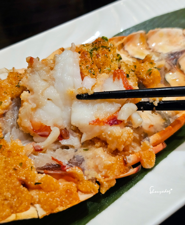 台北無菜單料理主菜-心月懷石2100套餐明太子戰車海老炙燒-分食好夾