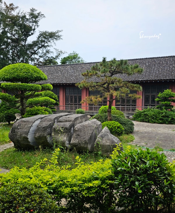 淡水校園秘境|QP Terrace 覺軒會館:森林系玻璃小屋的精緻午餐與宮廷裡的烏龜疊疊樂 - 第51張圖 淡江大學覺軒花園烏龜拍照-有趣烏龜疊疊樂-淡水秘境景點-石頭切片