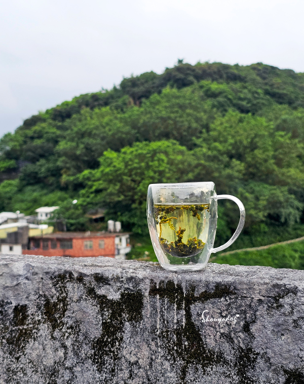台灣高山茶推薦|森泓茶行大禹嶺:15年以上老手藝的手工嫩採與匠心調控,雲端雙峰的霸道冷礦感與仙氣蘭花香🫖 - 第12張圖 台灣烏龍茶推薦-森泓茶行大禹嶺90K清亮金黃色茶湯絲綢滑順蘭花香特寫
