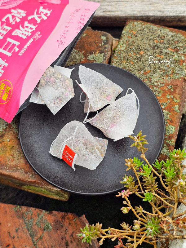 無咖啡因茶包推薦-阿華師玫瑰白桃乾果茶-三角茶包
