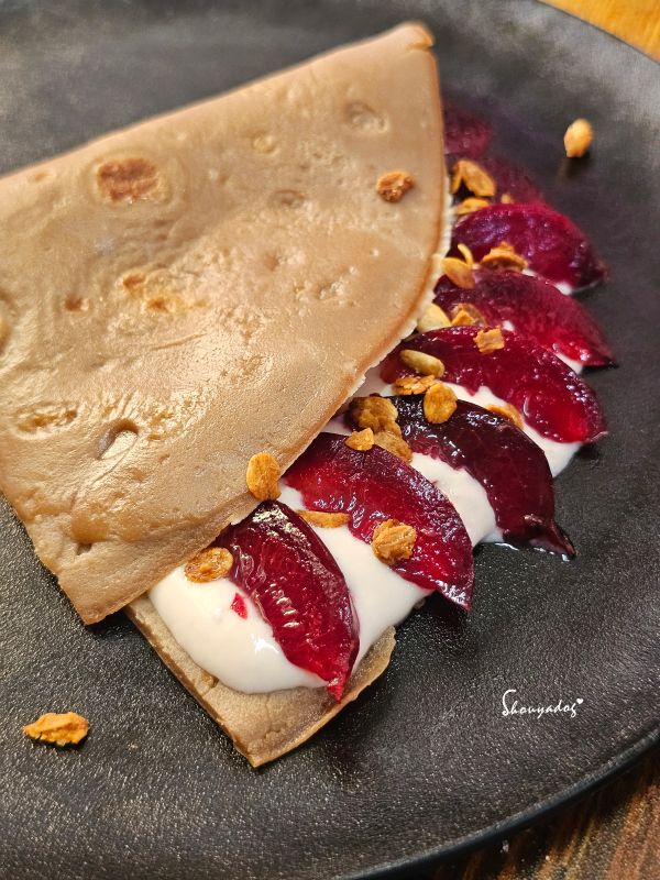 水手牌粉漿蛋餅粉-星球表面的童話感Pancake-西瓜李可麗餅風擺盤特寫